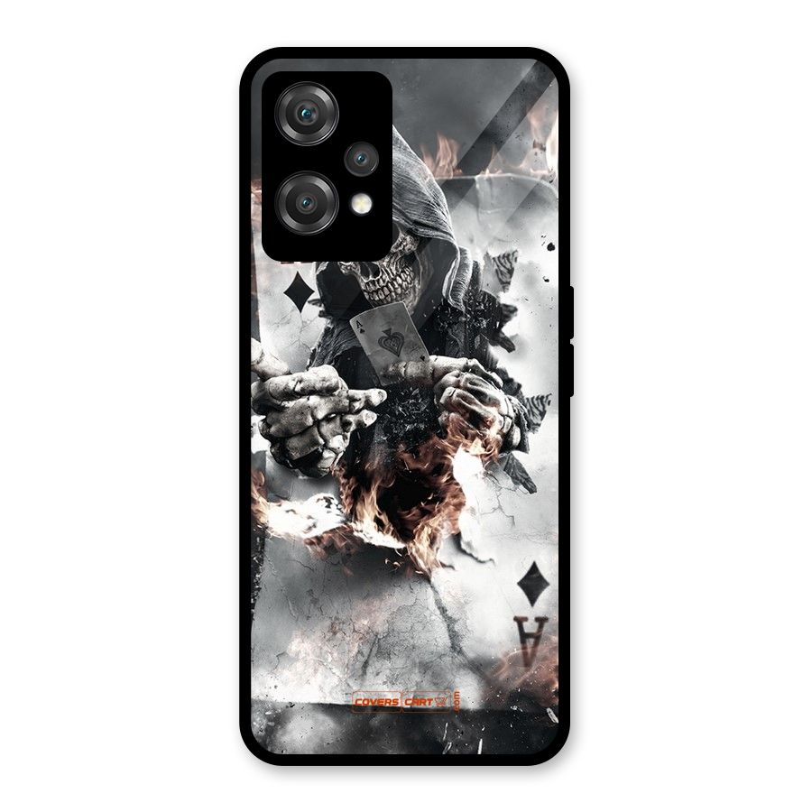 Skull with an Ace Glass Back Case for OnePlus Nord CE 2 Lite 5G