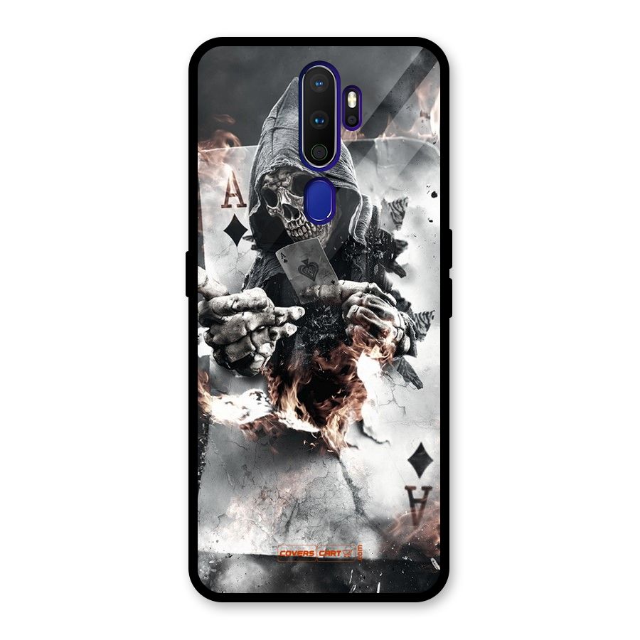 Skull with an Ace Glass Back Case for Oppo A9 (2020)