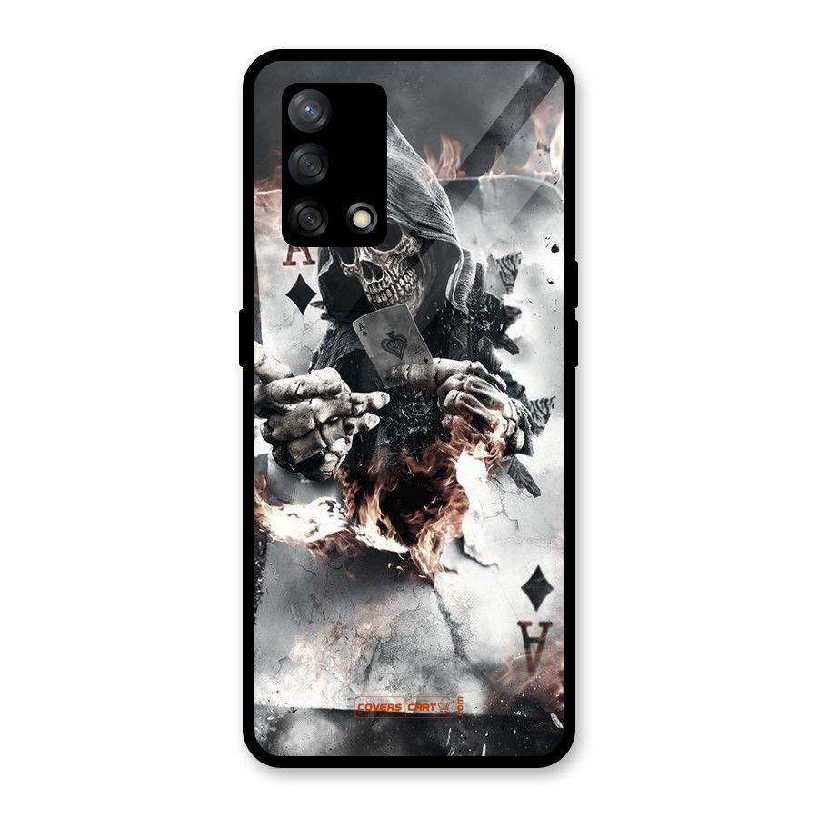 Skull with an Ace Glass Back Case for Oppo F19