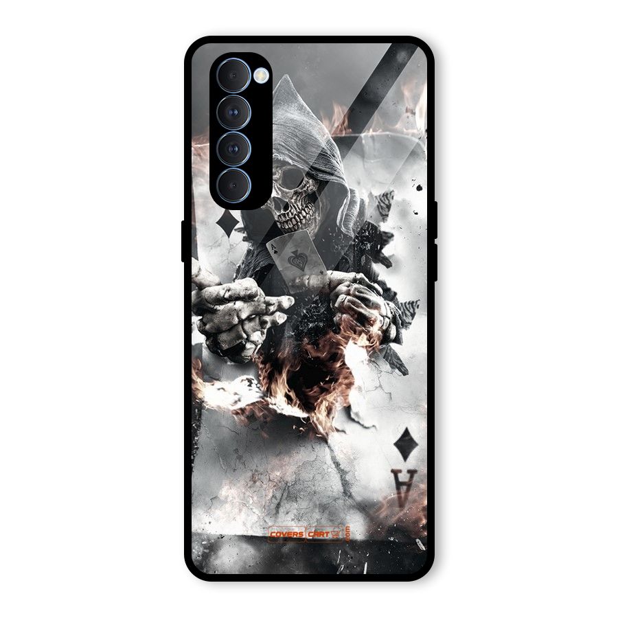 Skull with an Ace Glass Back Case for Oppo Reno4 Pro
