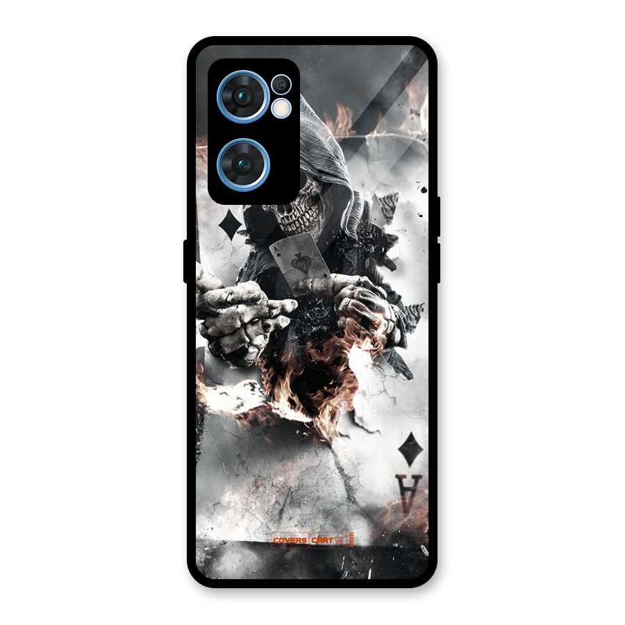Skull with an Ace Glass Back Case for Oppo Reno7 5G