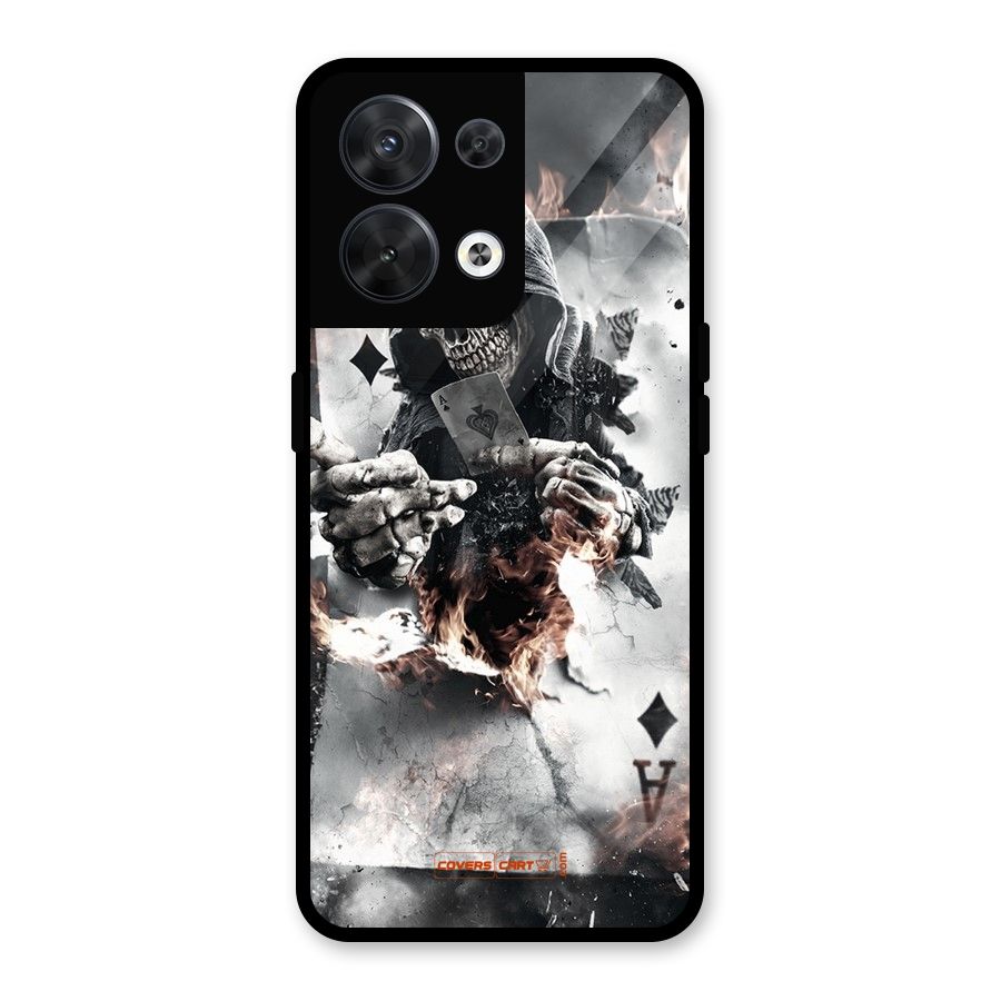 Skull with an Ace Glass Back Case for Oppo Reno8 5G