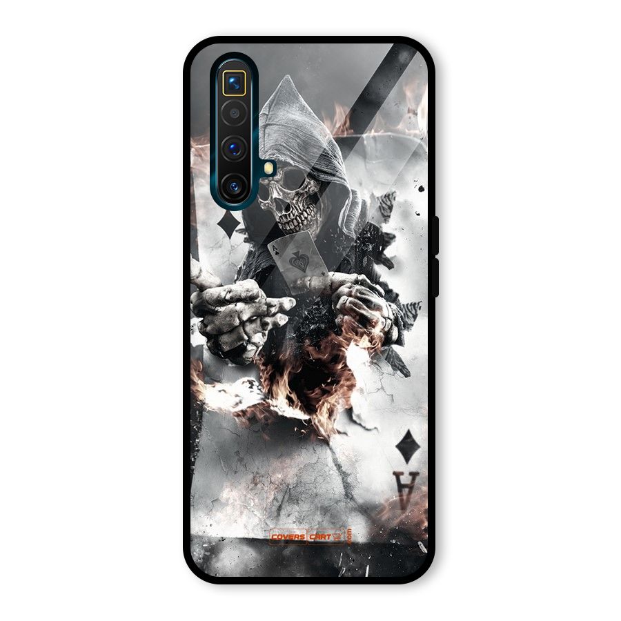 Skull with an Ace Glass Back Case for Realme X3 SuperZoom