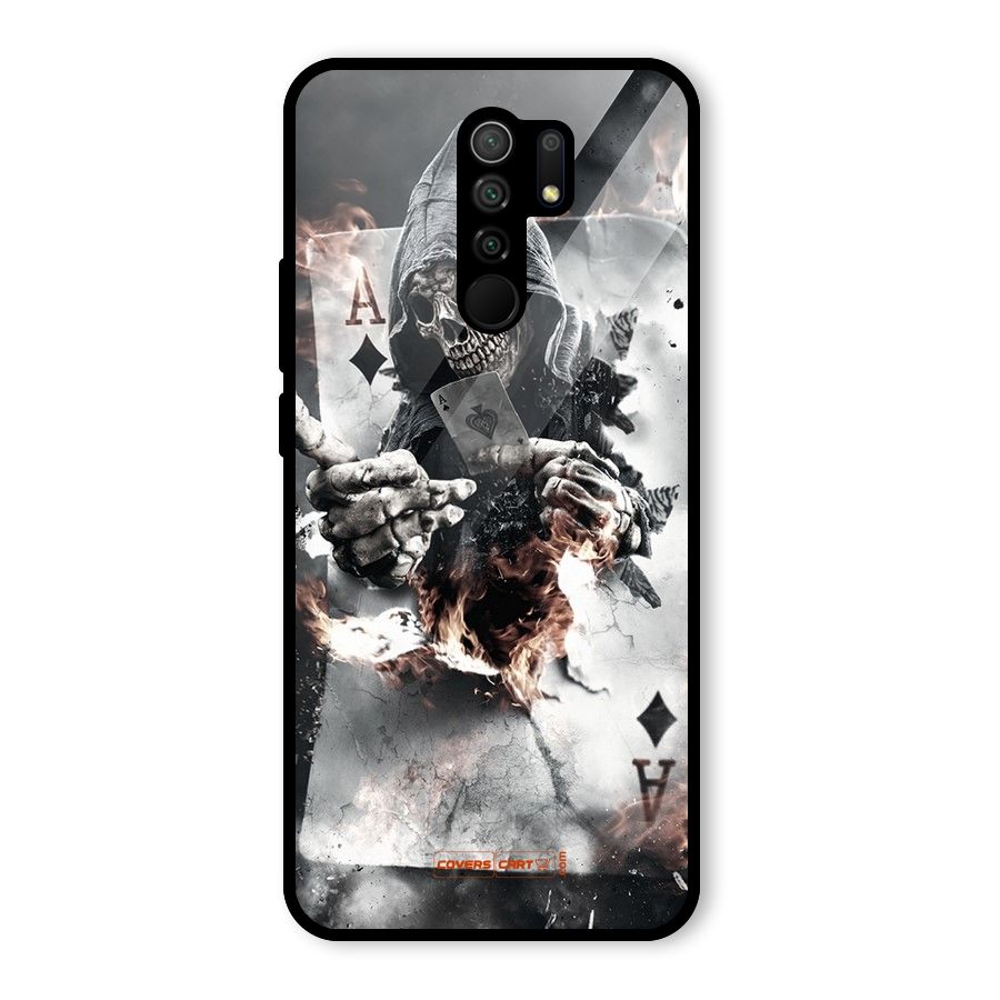 Skull with an Ace Glass Back Case for Redmi 9 Prime