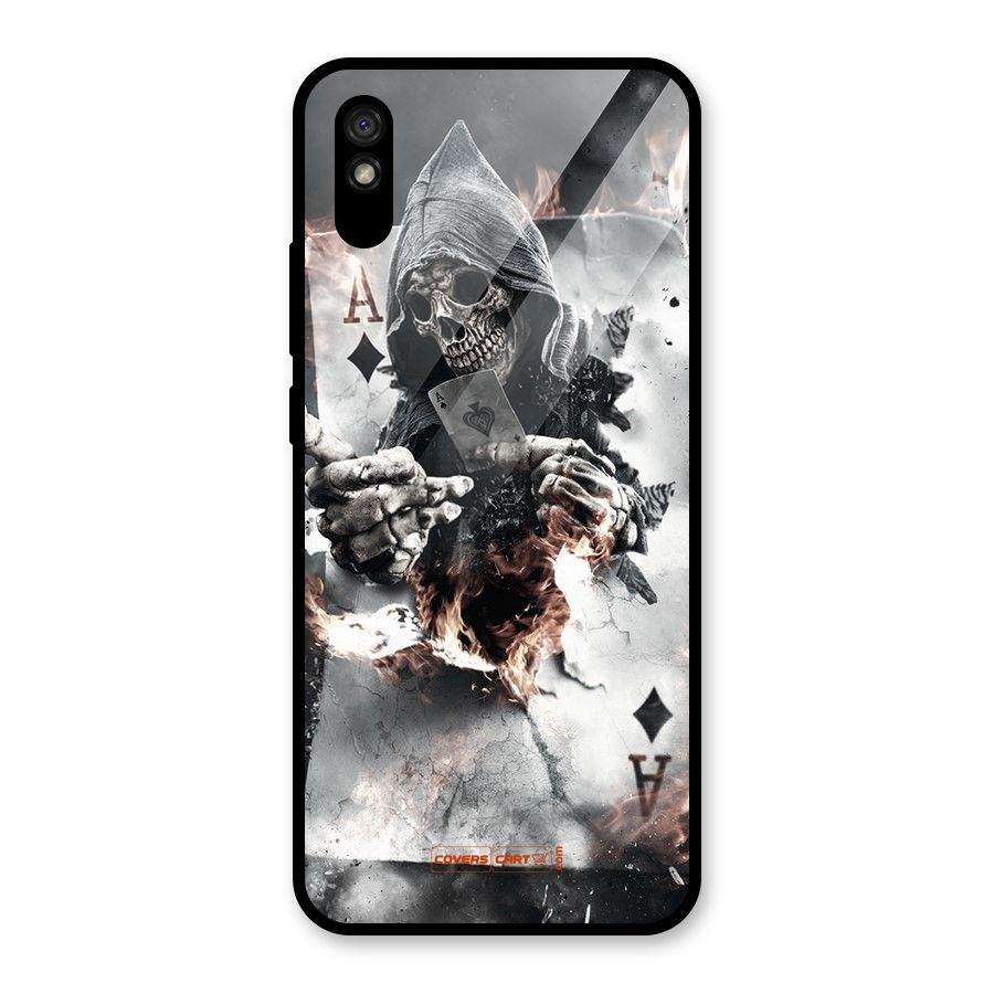Skull with an Ace Glass Back Case for Redmi 9i