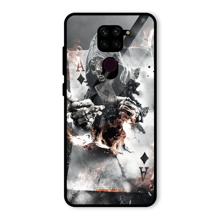 Skull with an Ace Glass Back Case for Redmi Note 9