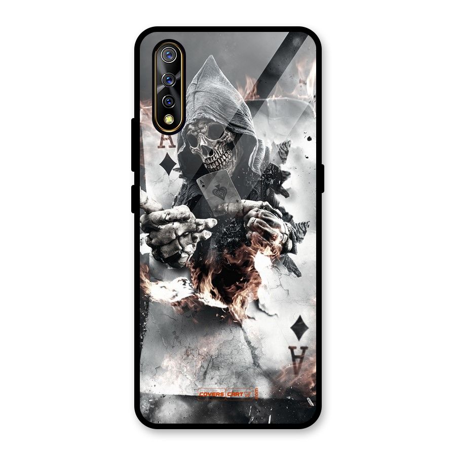 Skull with an Ace Glass Back Case for Vivo S1