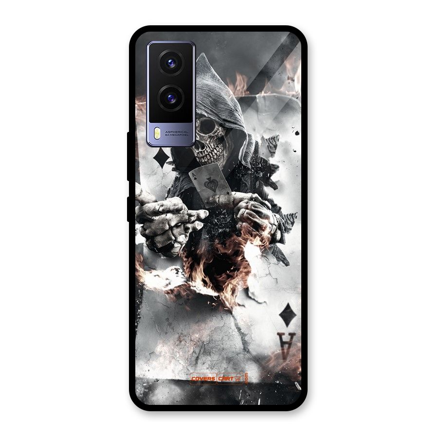 Skull with an Ace Glass Back Case for Vivo V21e 5G