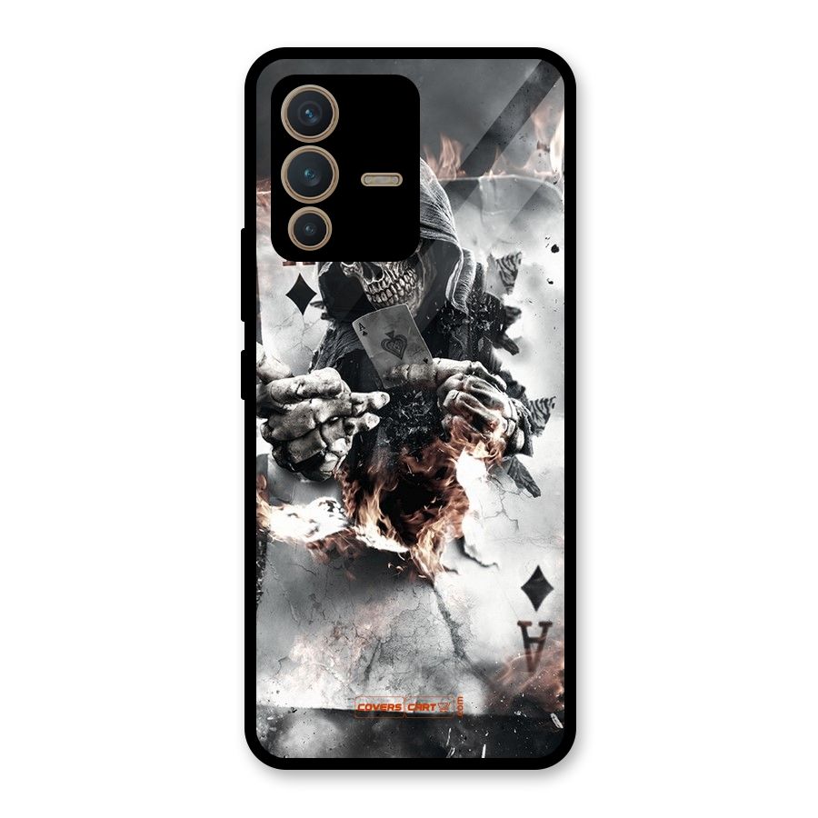 Skull with an Ace Glass Back Case for Vivo V23 5G