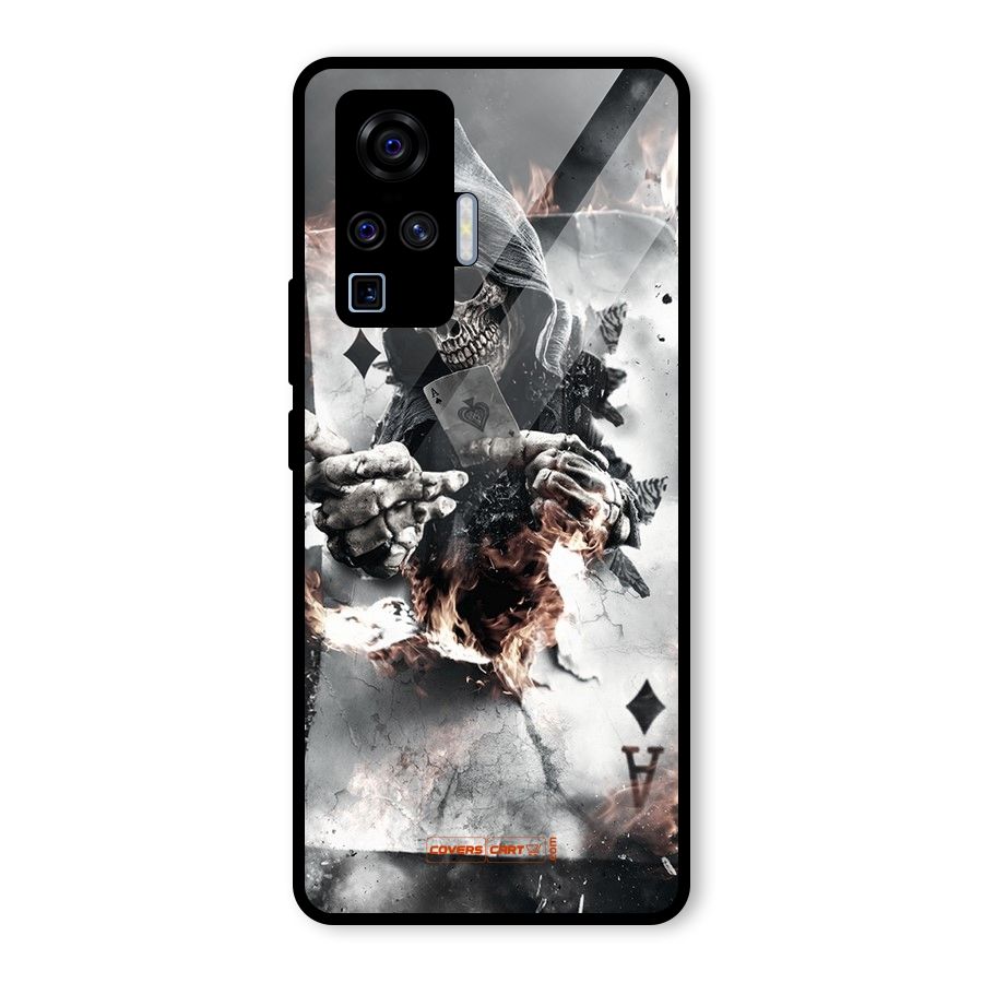 Skull with an Ace Glass Back Case for Vivo X50 Pro