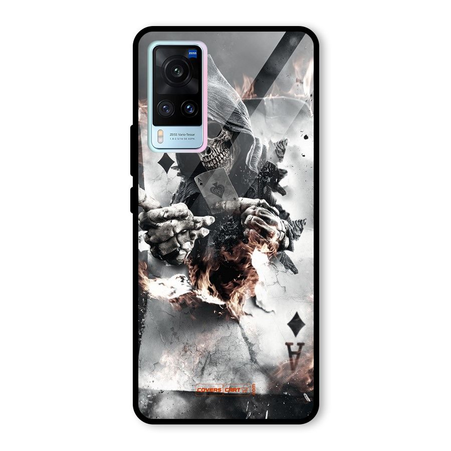 Skull with an Ace Glass Back Case for Vivo X60