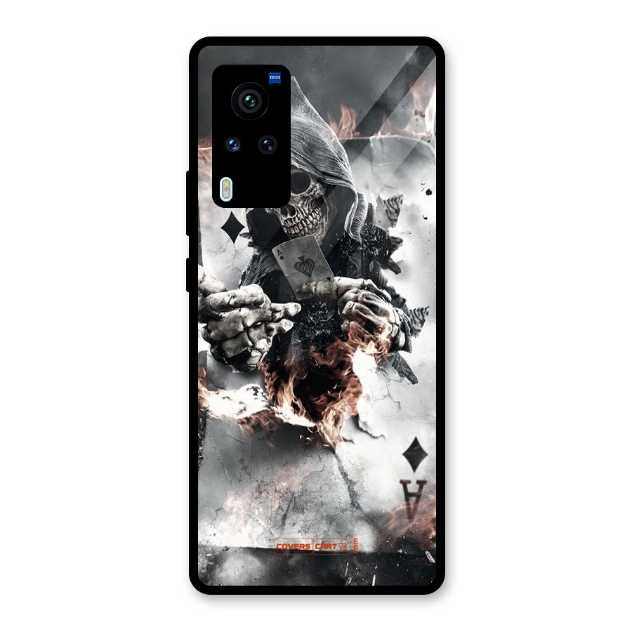 Skull with an Ace Glass Back Case for Vivo X60 Pro