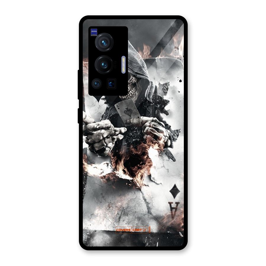 Skull with an Ace Glass Back Case for Vivo X70 Pro