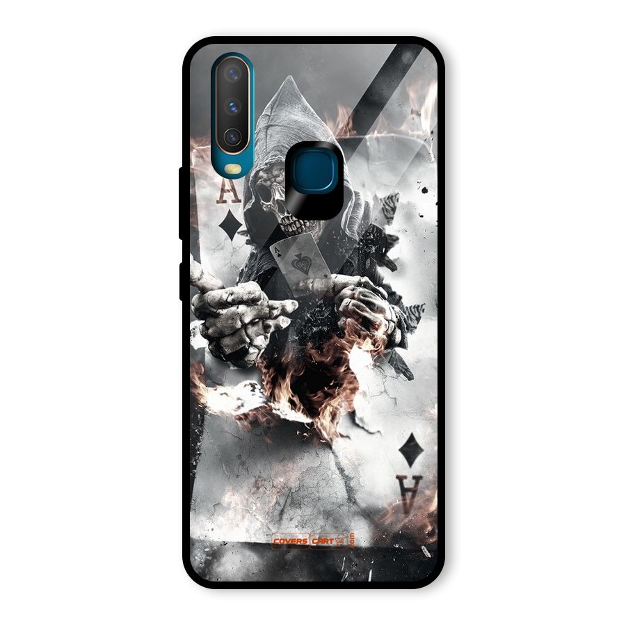 Skull with an Ace Glass Back Case for Vivo Y17
