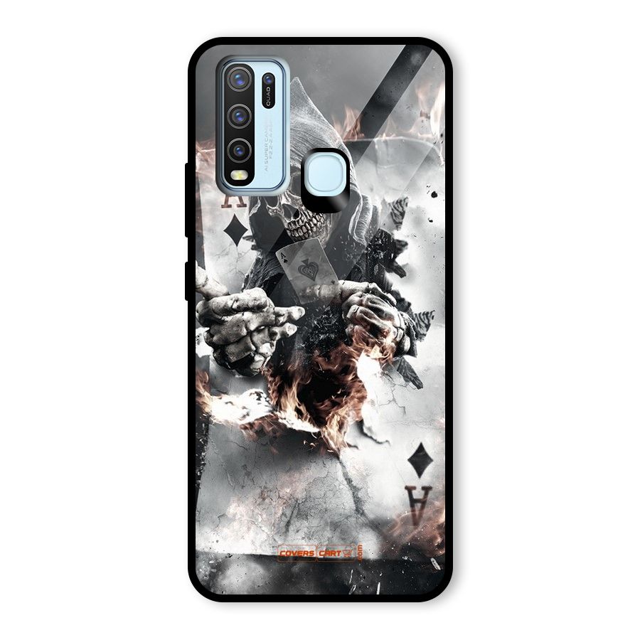 Skull with an Ace Glass Back Case for Vivo Y30