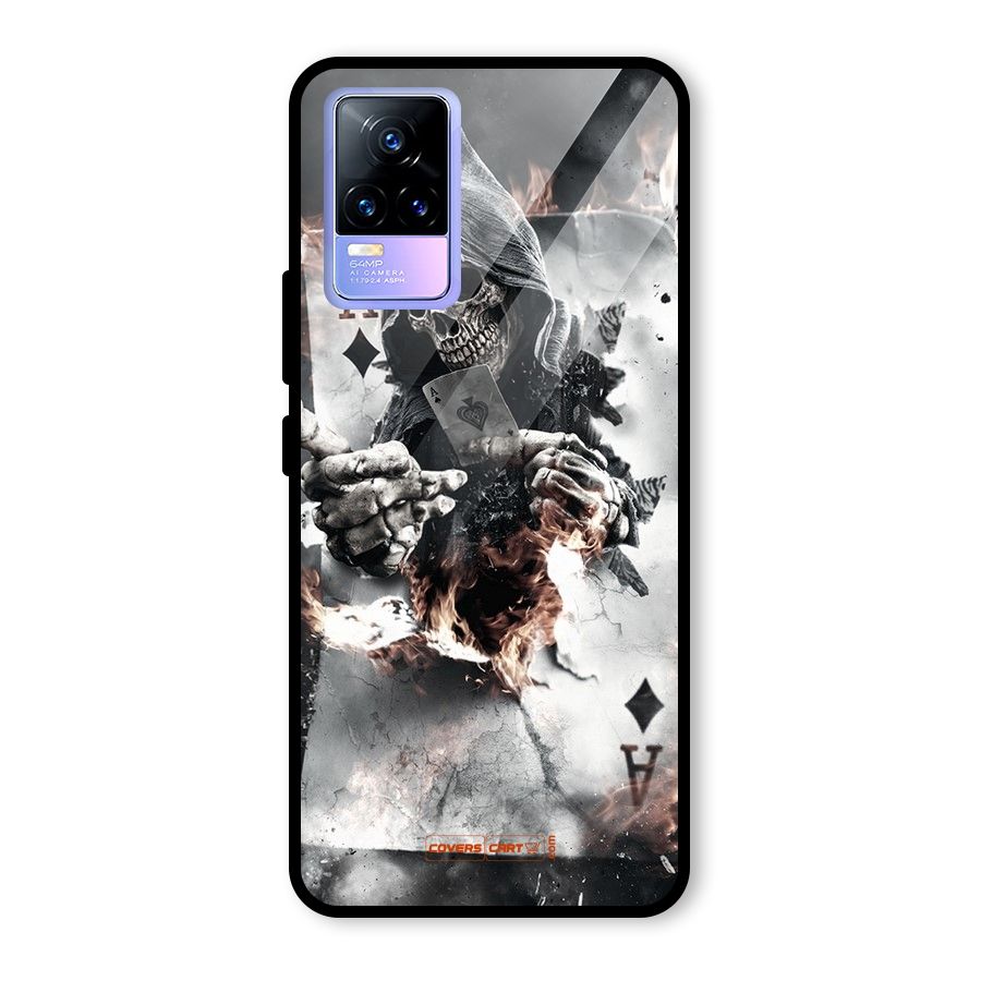 Skull with an Ace Glass Back Case for Vivo Y73