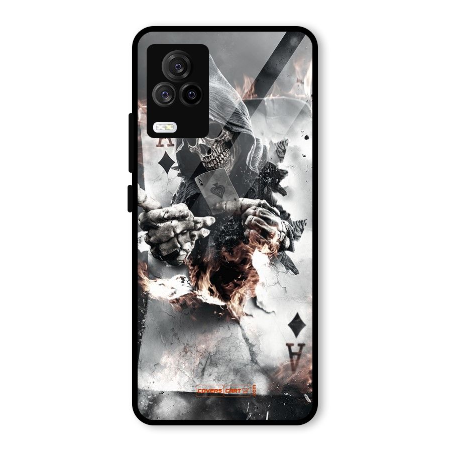 Skull with an Ace Glass Back Case for Vivo iQOO 7 Legend 5G