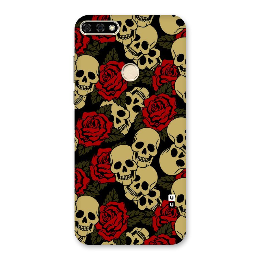 Skulled Roses Back Case for Honor 7A