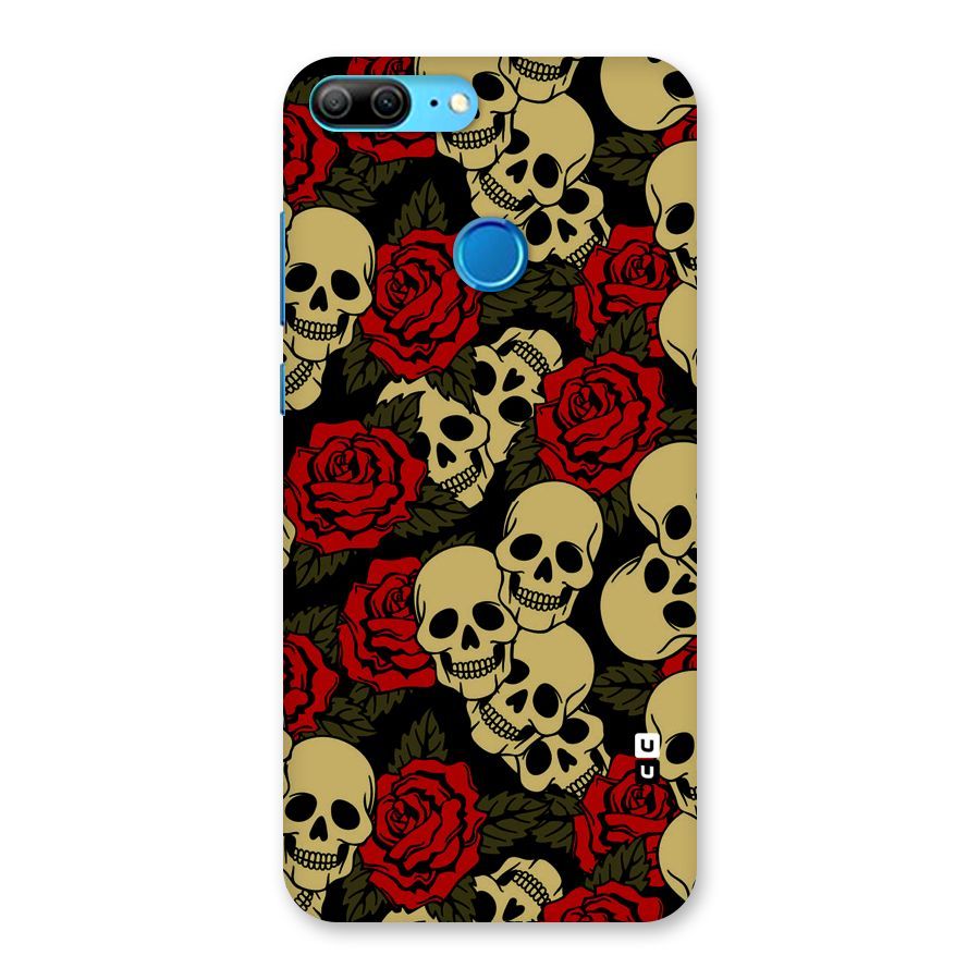 Skulled Roses Back Case for Honor 9 Lite