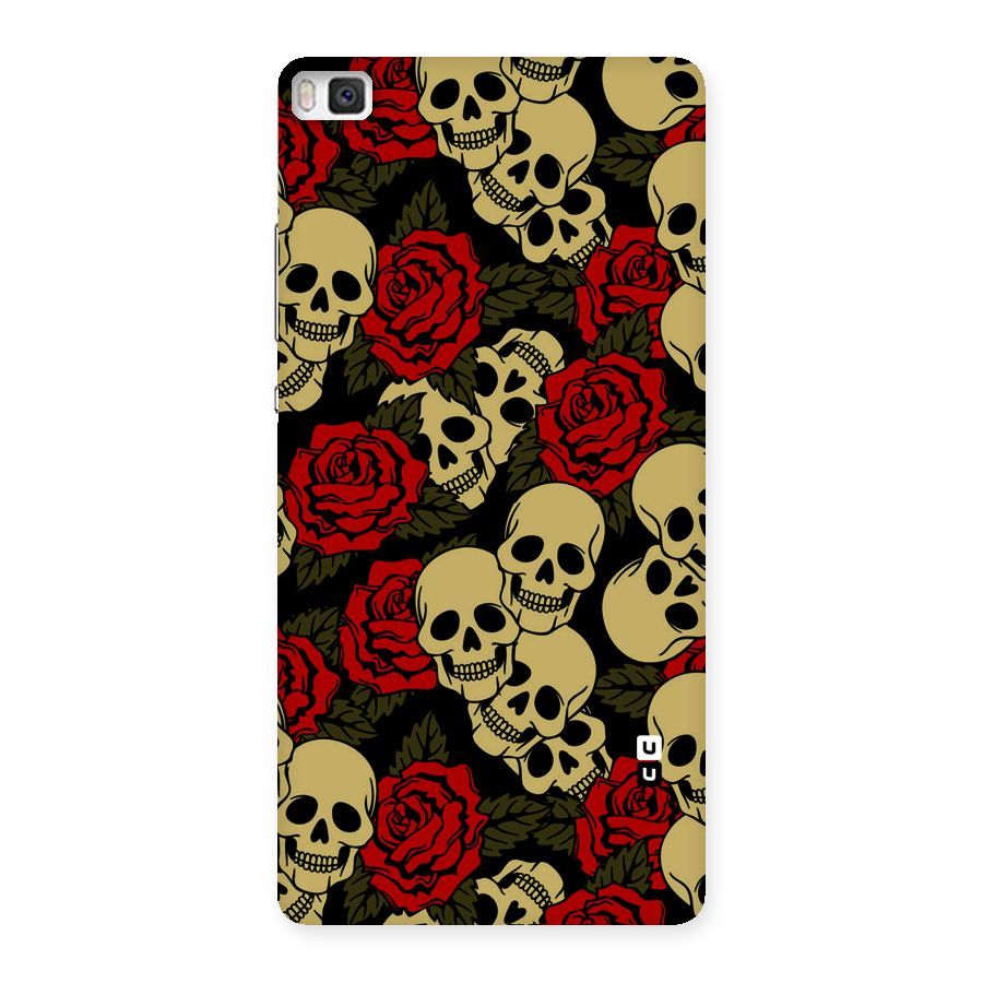 Skulled Roses Back Case for Huawei P8
