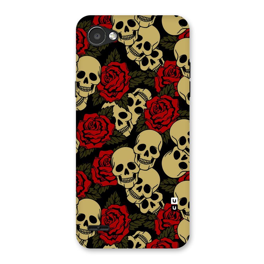 Skulled Roses Back Case for LG Q6