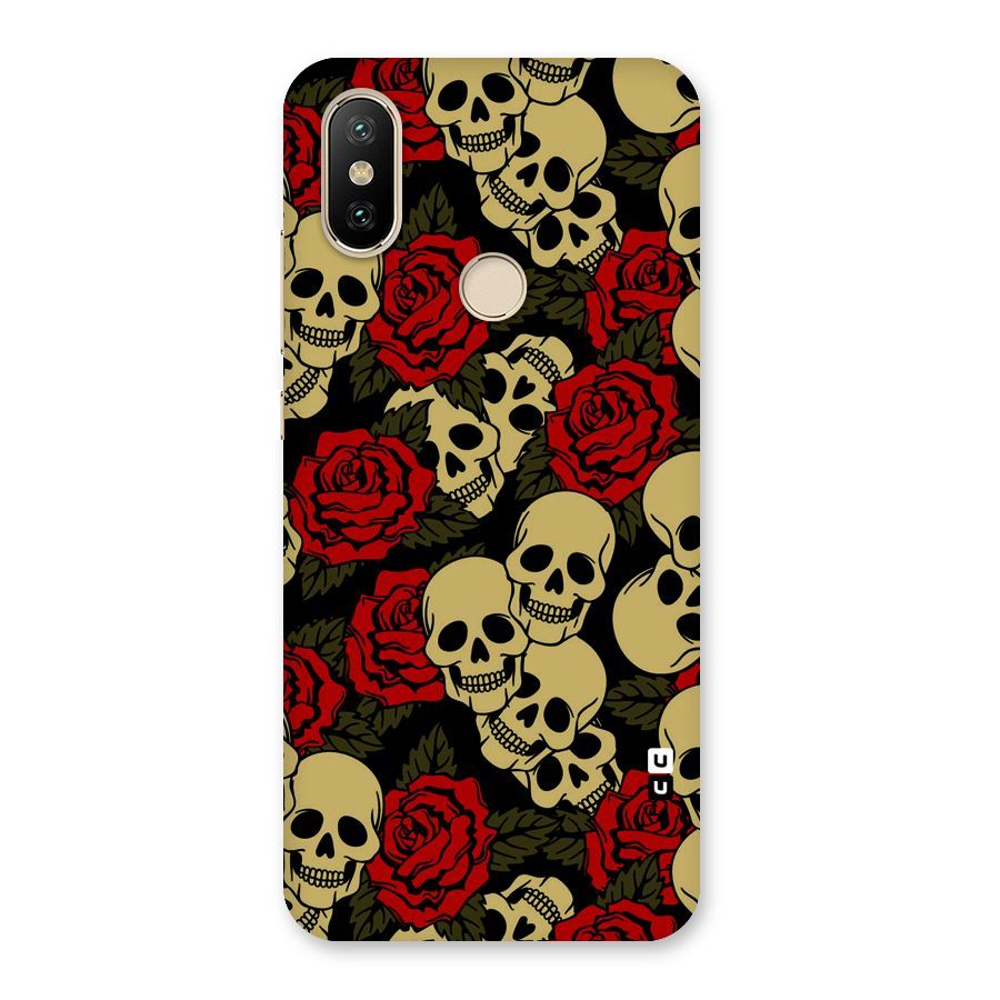 Skulled Roses Back Case for Mi A2