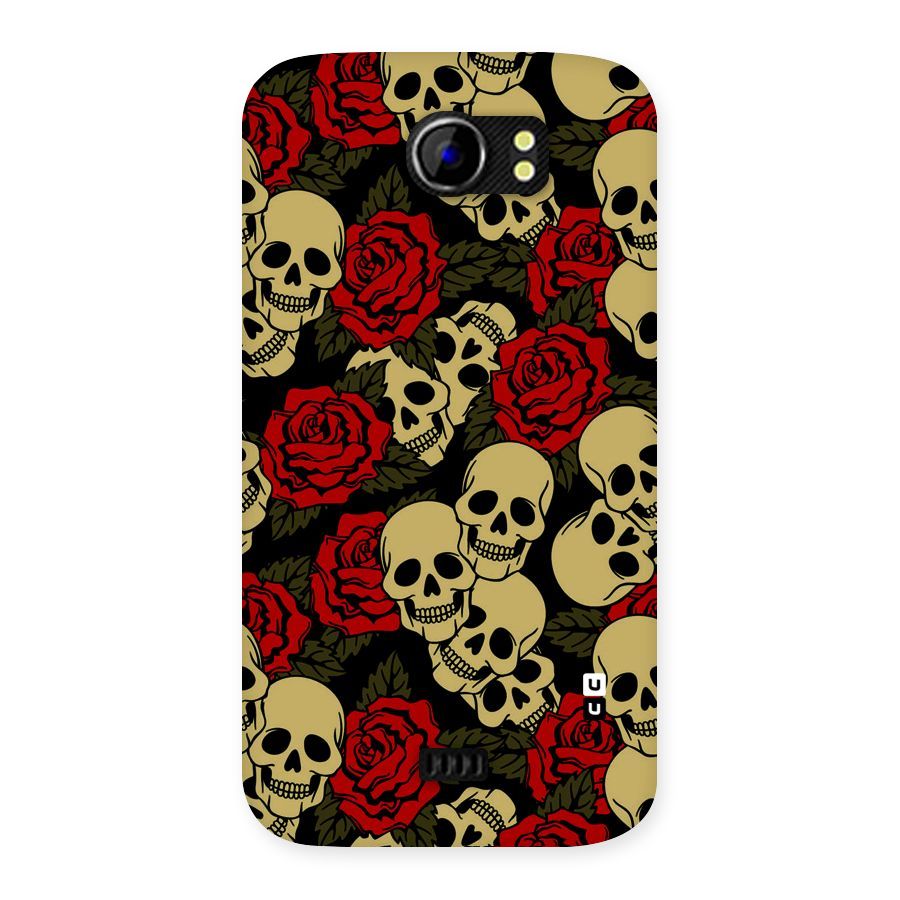 Skulled Roses Back Case for Micromax Canvas 2 A110