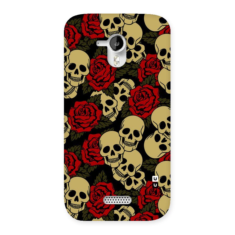Skulled Roses Back Case for Micromax Canvas HD A116