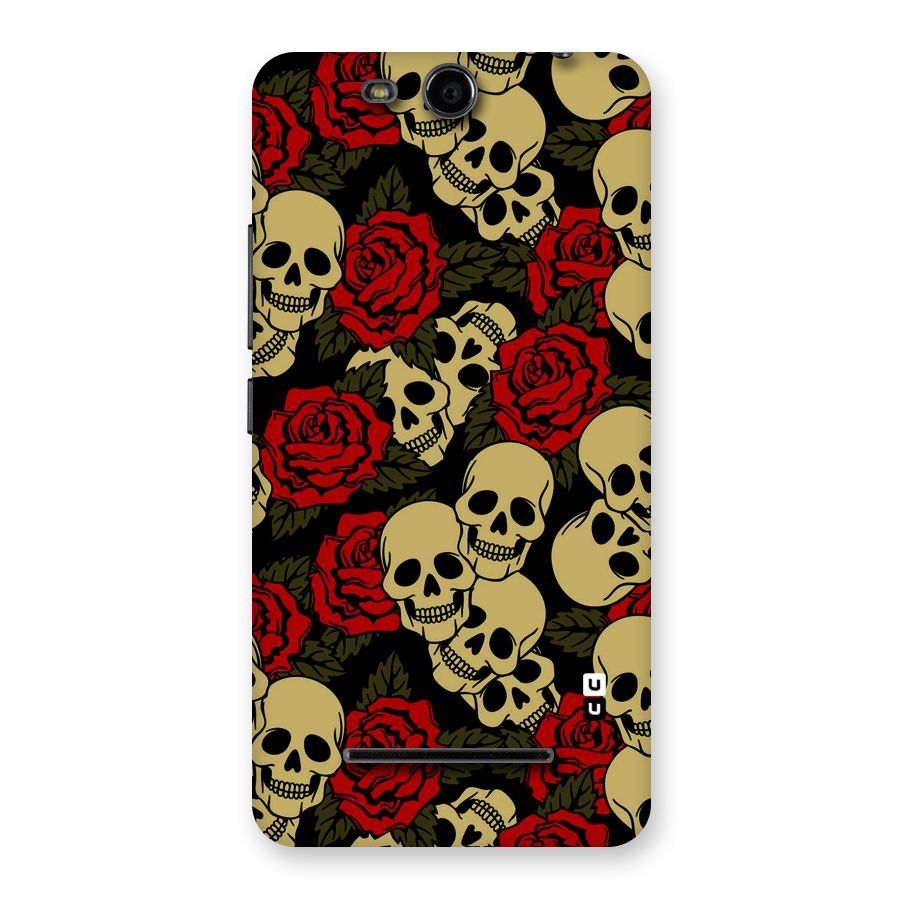 Skulled Roses Back Case for Micromax Canvas Juice 3 Q392