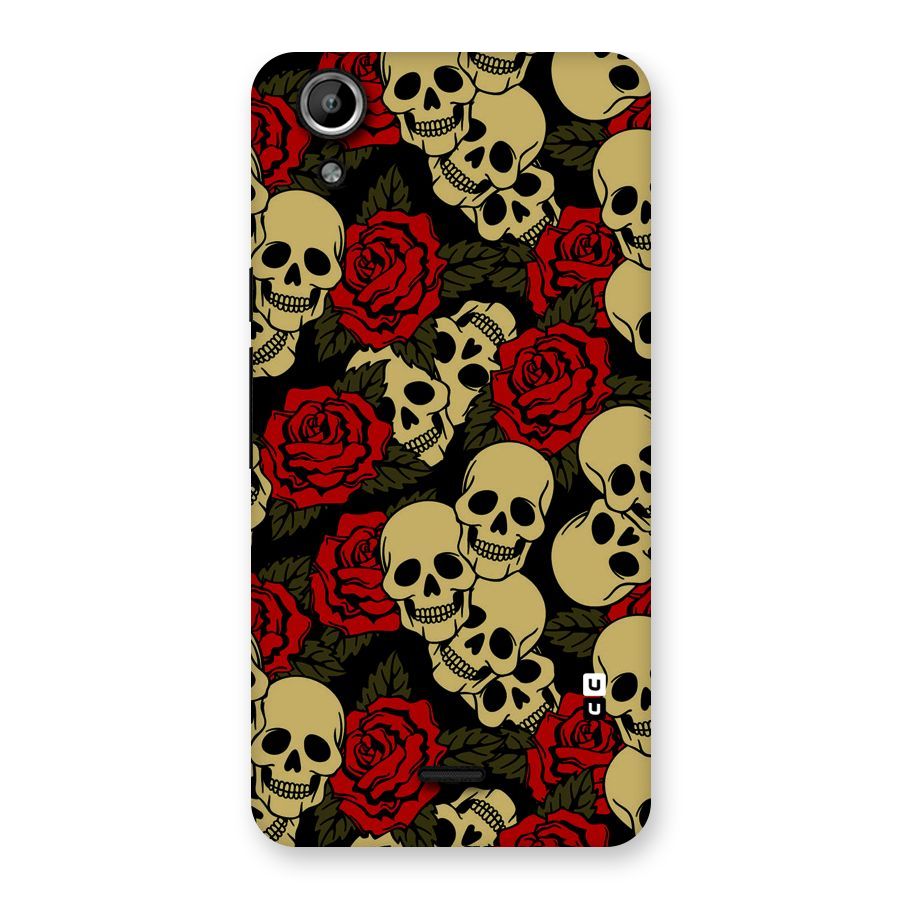 Skulled Roses Back Case for Micromax Canvas Selfie Lens Q345