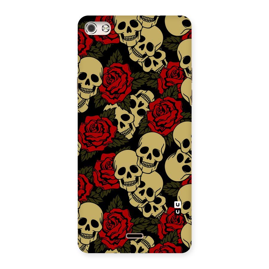 Skulled Roses Back Case for Micromax Canvas Silver 5