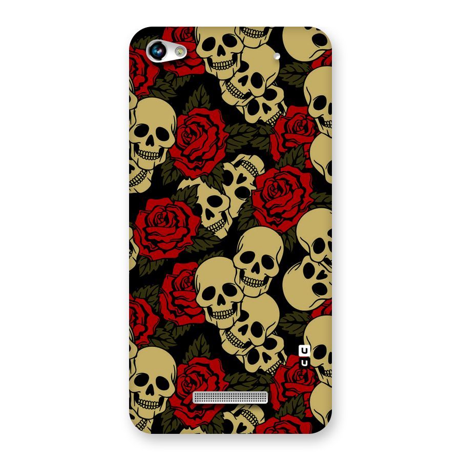 Skulled Roses Back Case for Micromax Hue 2