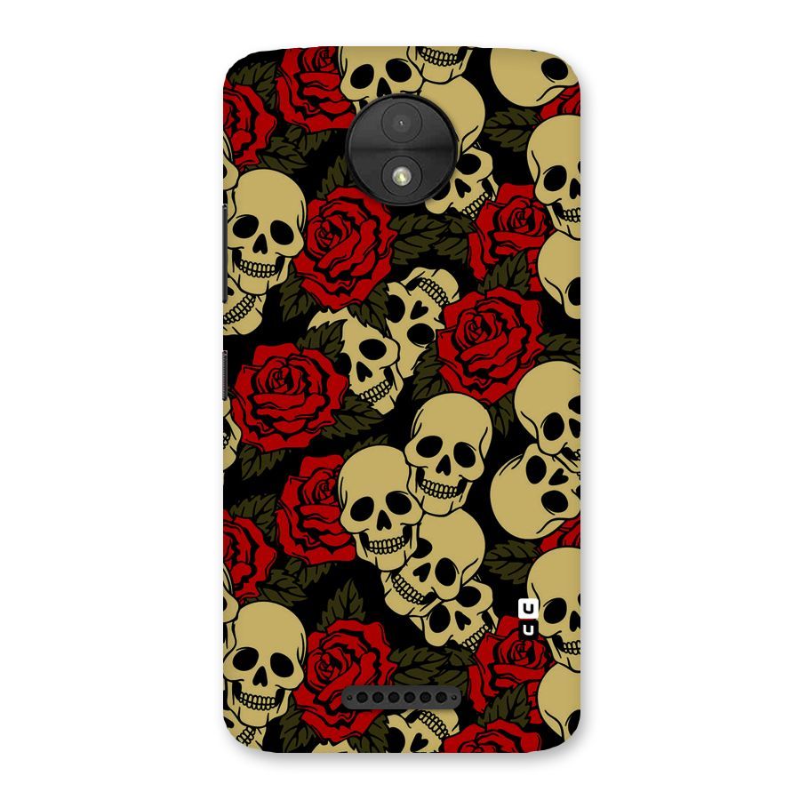 Skulled Roses Back Case for Moto C