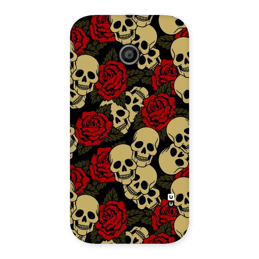 Skulled Roses Back Case for Moto E