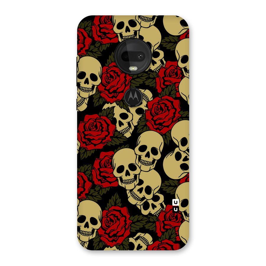Skulled Roses Back Case for Moto G7