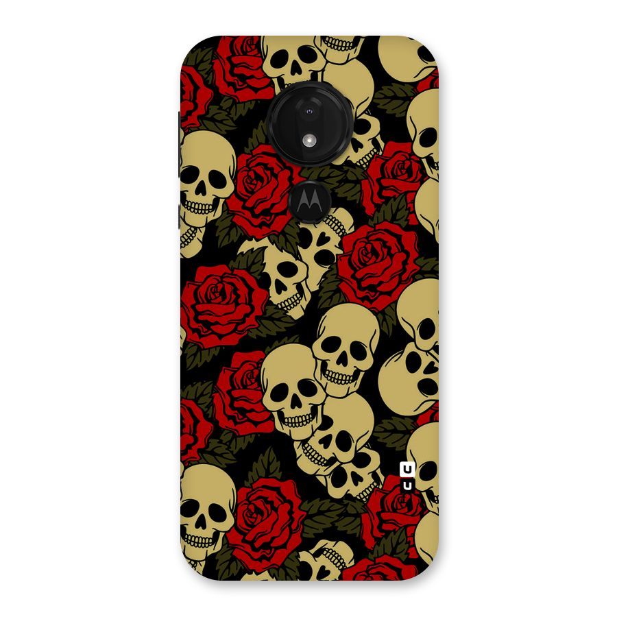 Skulled Roses Back Case for Moto G7 Power