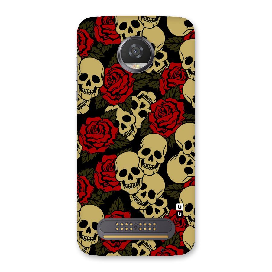 Skulled Roses Back Case for Moto Z2 Play