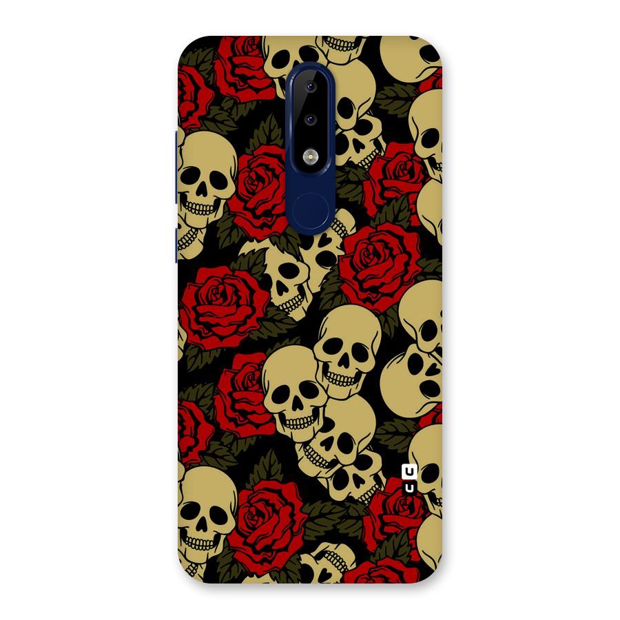 Skulled Roses Back Case for Nokia 5.1 Plus