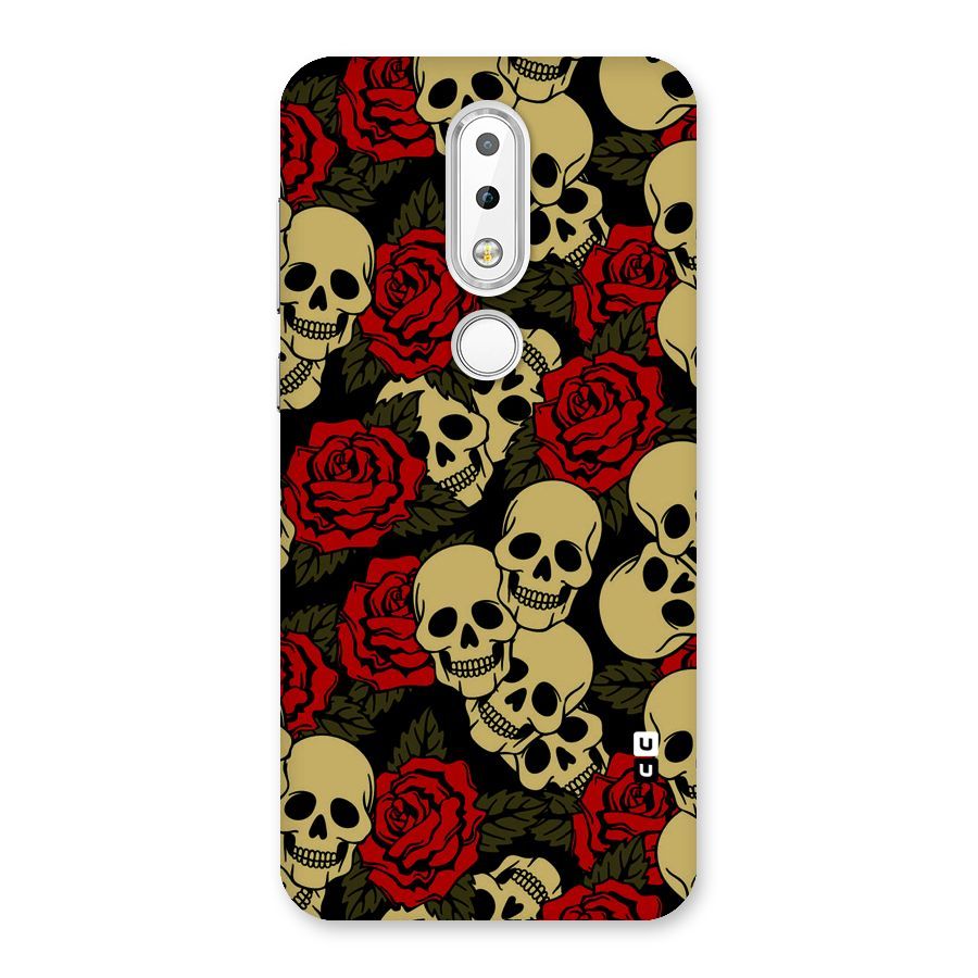 Skulled Roses Back Case for Nokia 6.1 Plus