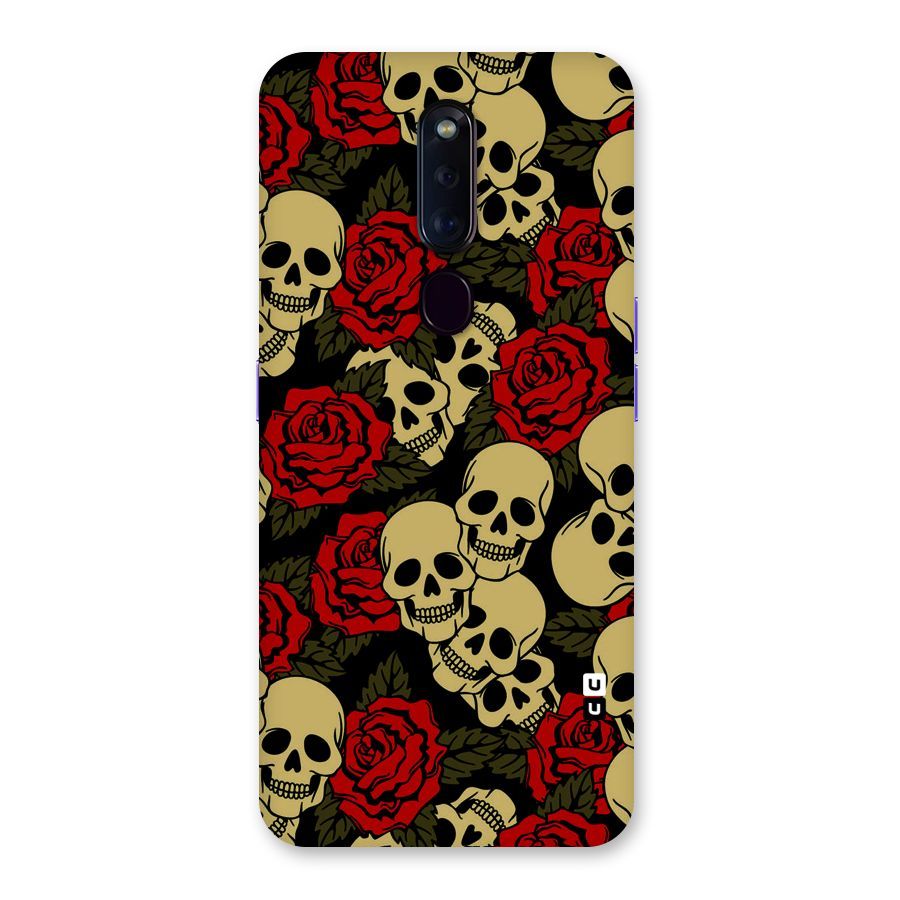 Skulled Roses Back Case for Oppo F11 Pro