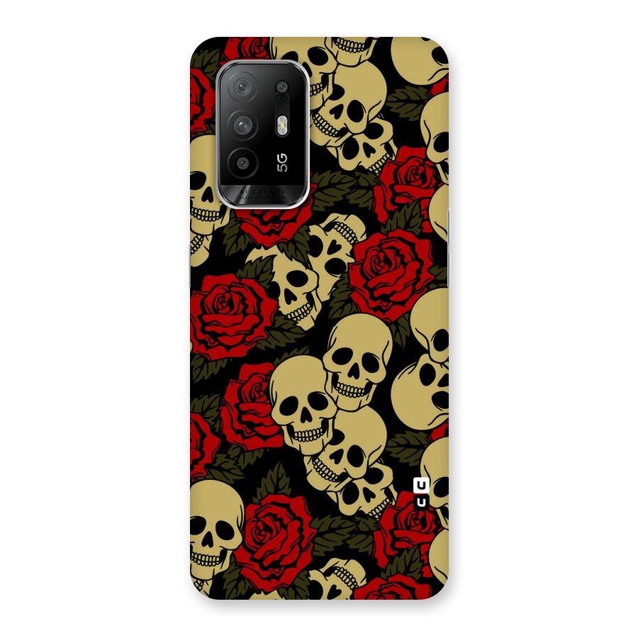 Skulled Roses Back Case for Oppo F19 Pro Plus 5G