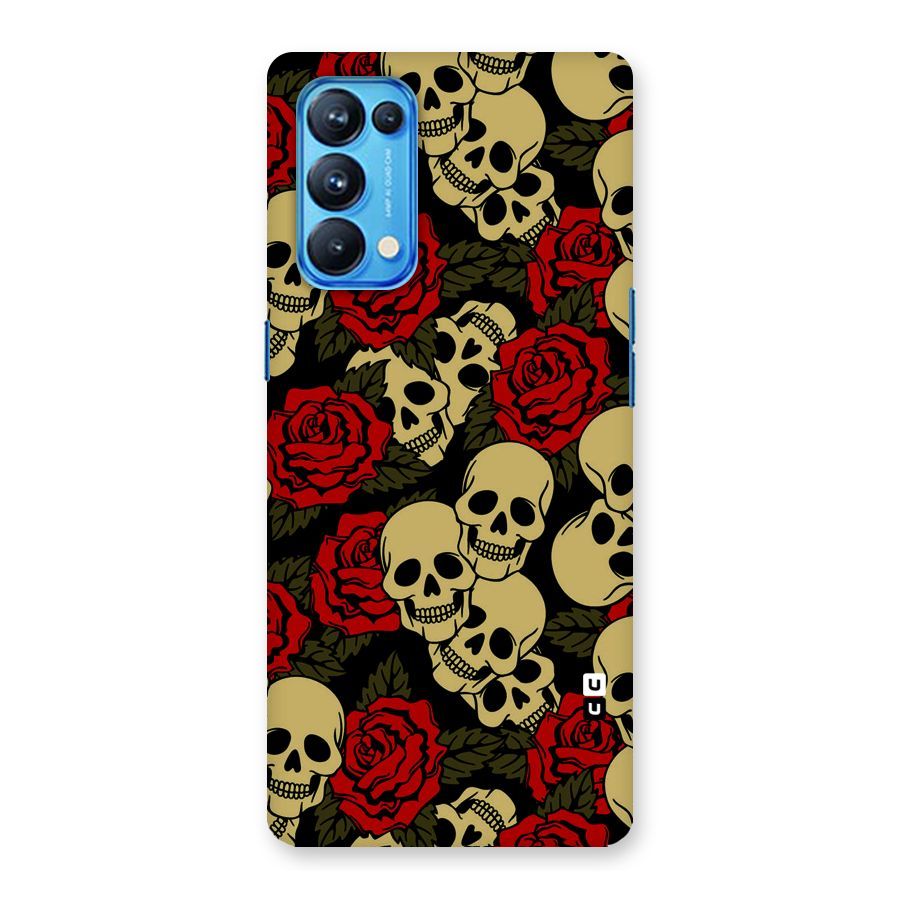 Skulled Roses Back Case for Oppo Reno5 Pro 5G