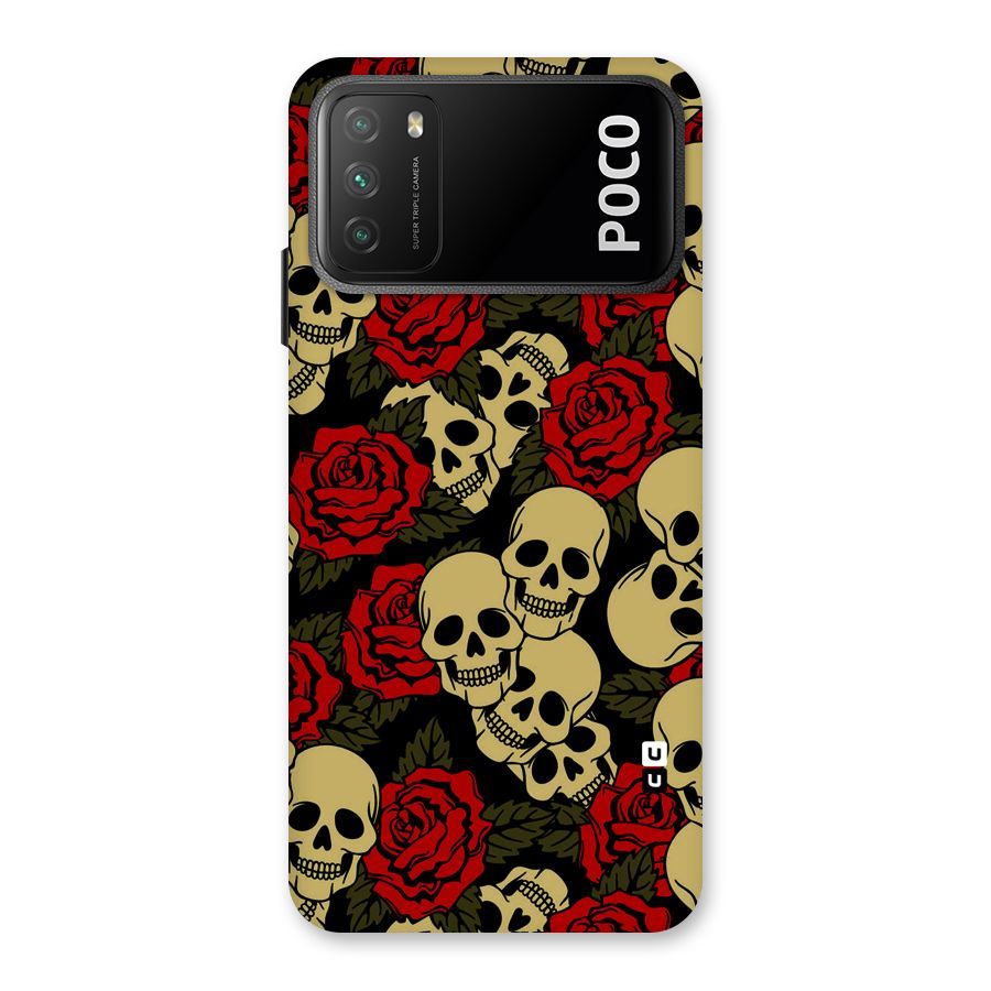 Skulled Roses Back Case for Poco M3