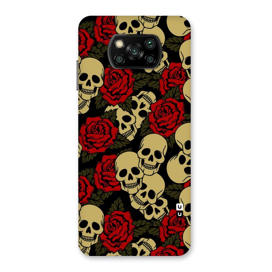 Skulled Roses Back Case for Poco X3