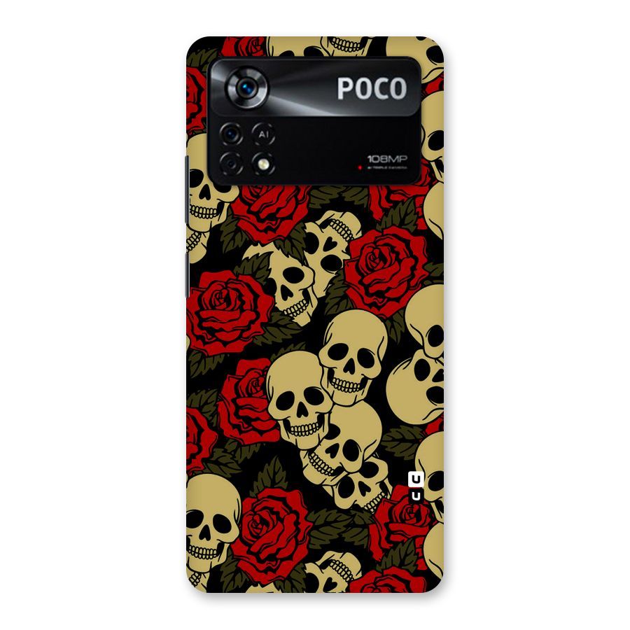 Skulled Roses Back Case for Poco X4 Pro 5G