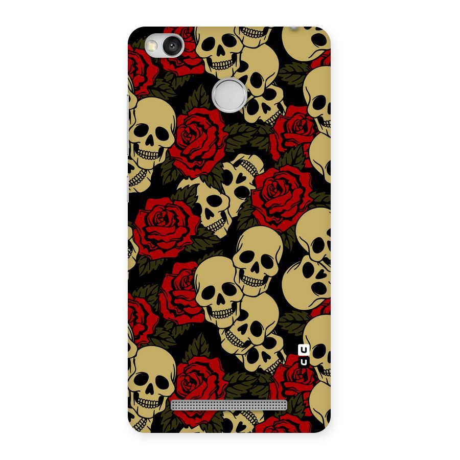 Skulled Roses Back Case for Redmi 3S Prime