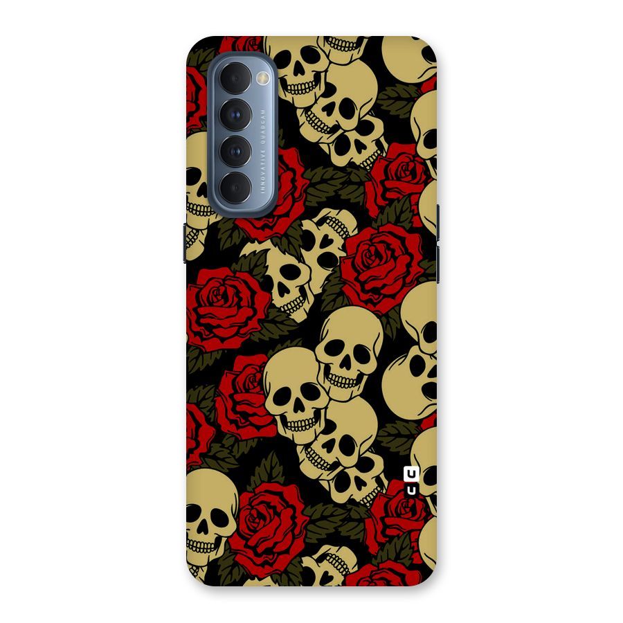 Skulled Roses Back Case for Reno4 Pro