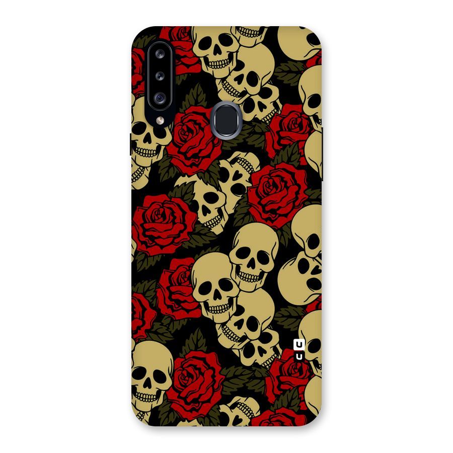 Skulled Roses Back Case for Samsung Galaxy A20s