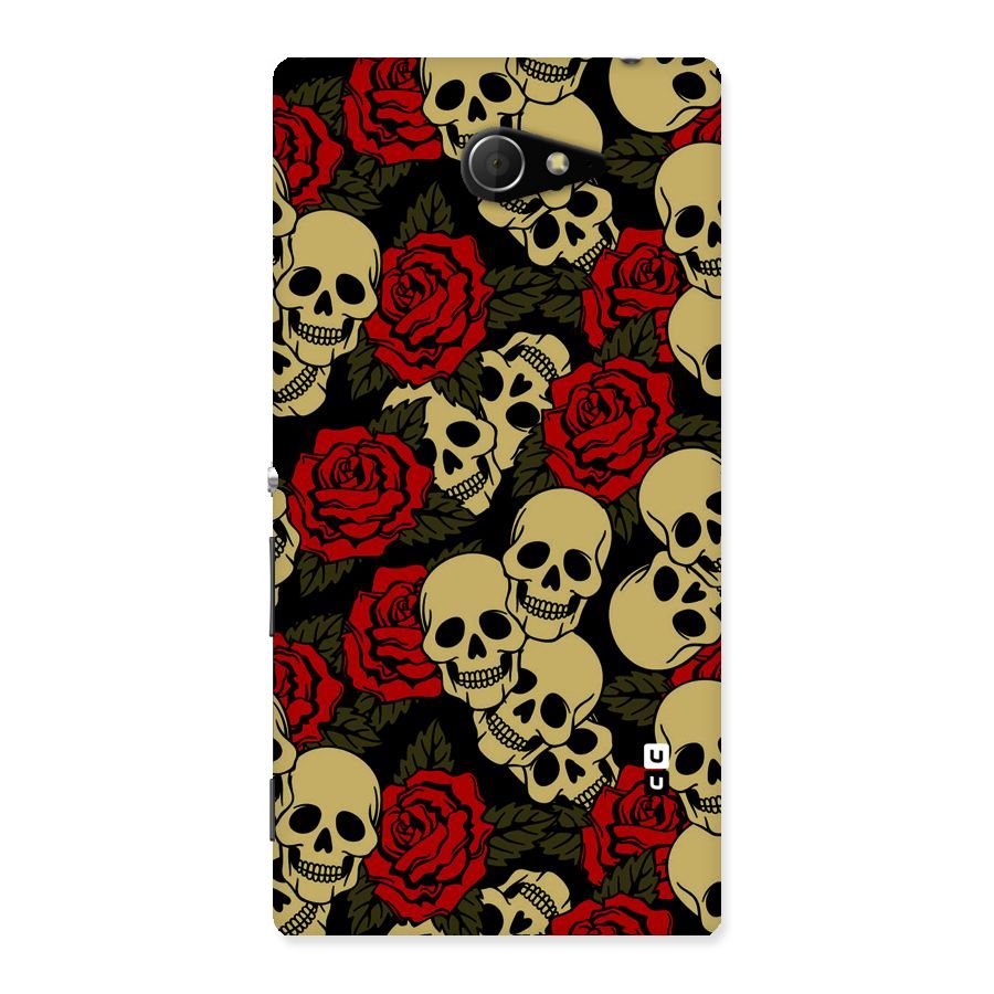 Skulled Roses Back Case for Sony Xperia M2