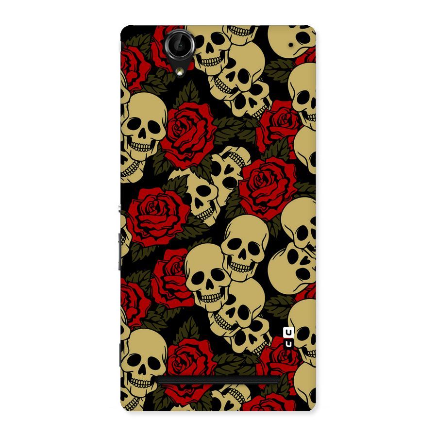 Skulled Roses Back Case for Sony Xperia T2